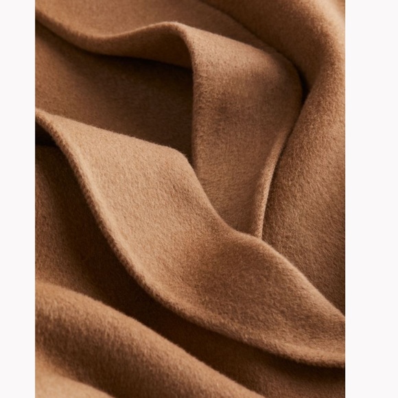 Zara Brown 100% Wool Oversized Coat - Picture 6 of 11